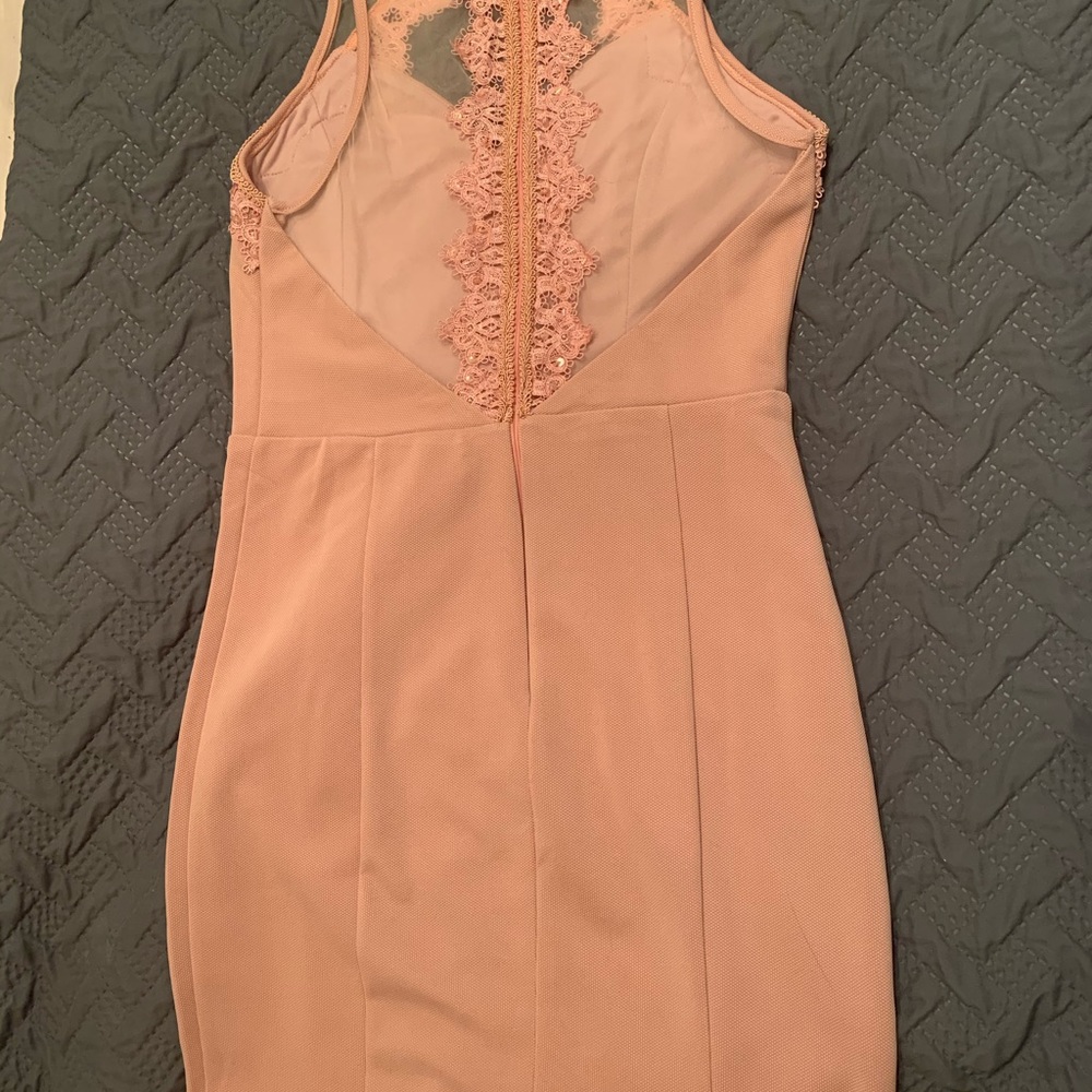 Bodycon peach dress